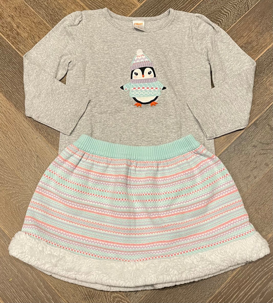 Grey  Gymboree 2 Pcs Skirt Set, 6Y