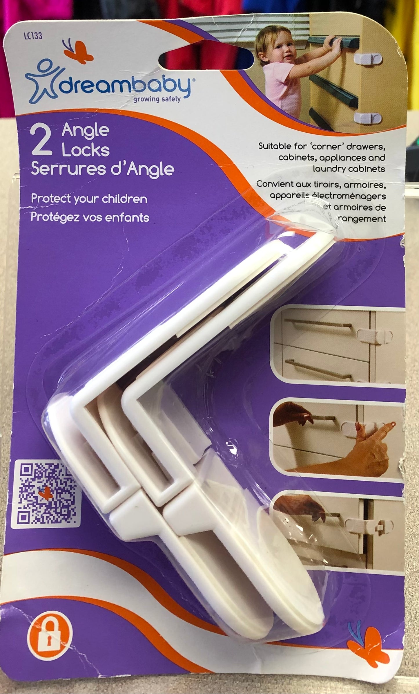 White  2 Angle Locks, New