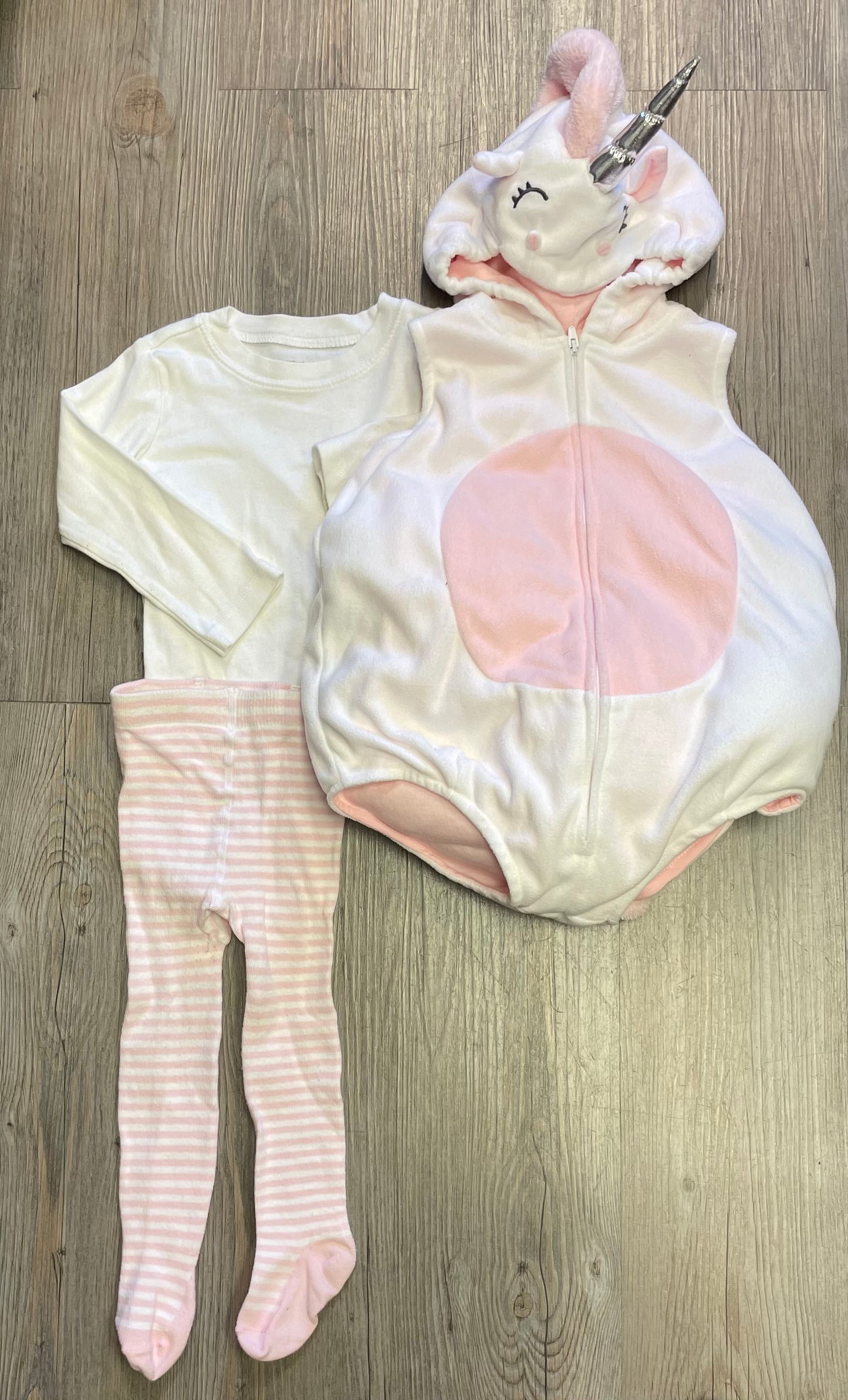 White  Carters 3 Pcs Unicorn, 24M