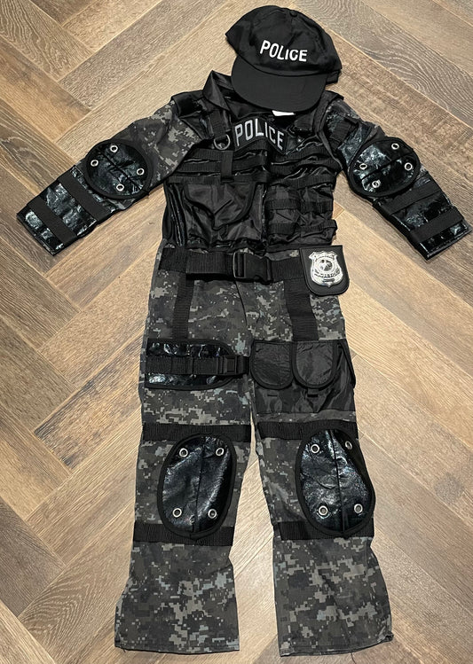 Black  Police Costumes, 5-6Y