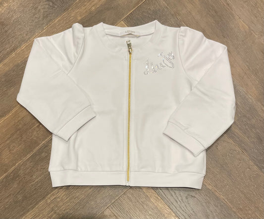 White  Liu.jo Milano Zip Sweater, 18M