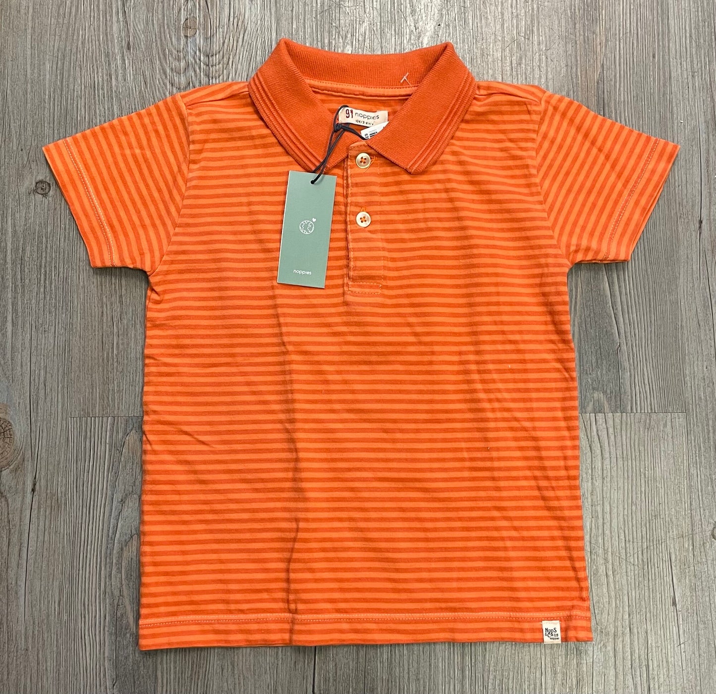 Orange  Noppies Polo, 3-4Y