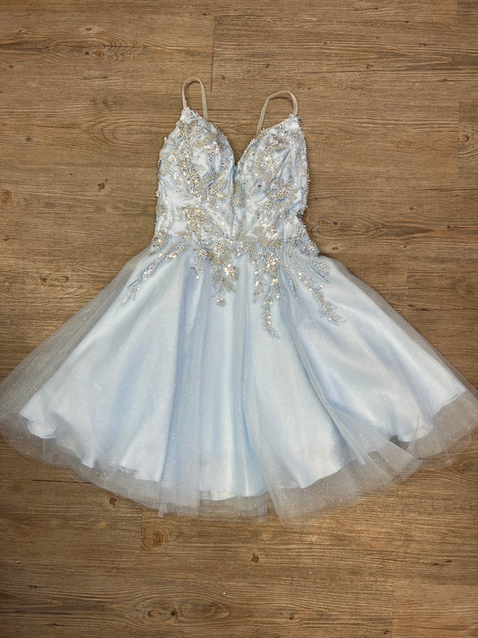 Blue  Jovani Sequins Dress, 0