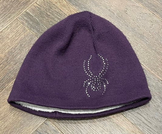Purple  Spyder Lined Beanie, One Size