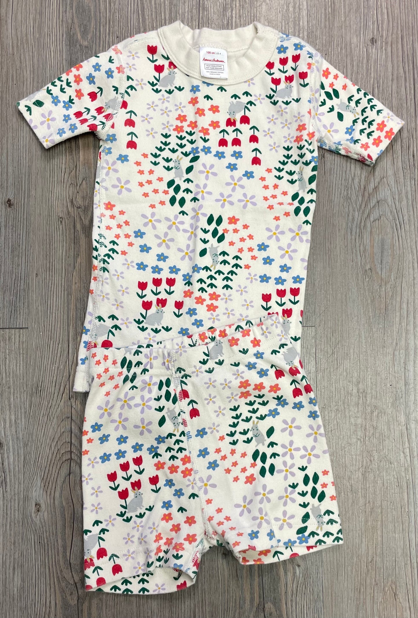 Floral  Hanna Anderson Pj Set, 4Y