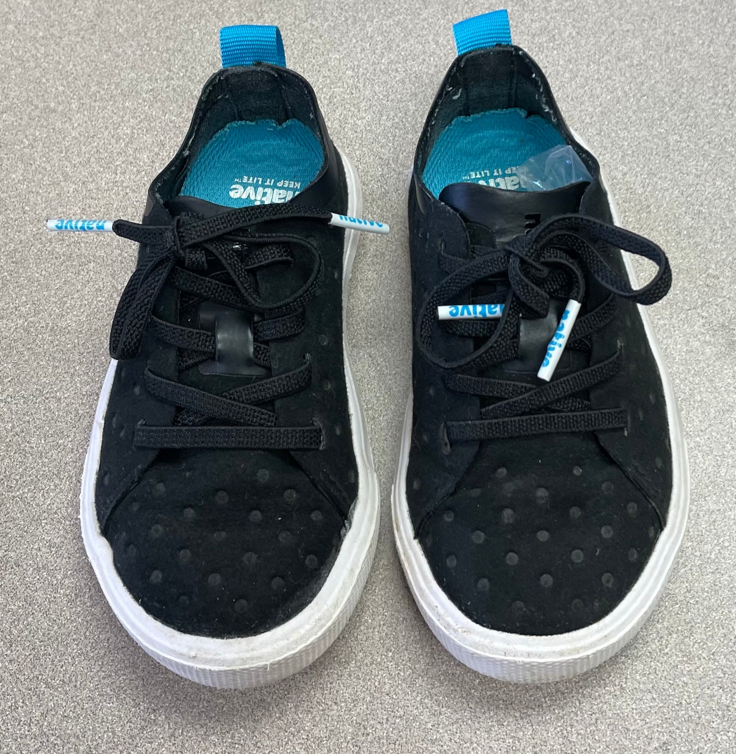 Black  Native Lace Up Shoes, 6T