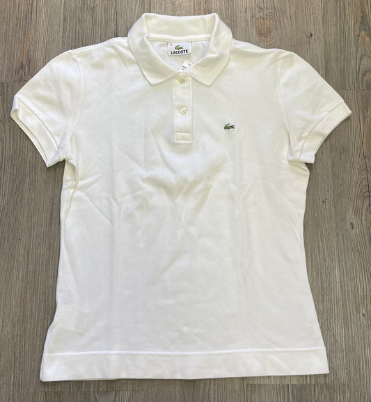 White  Lacoste Polo SS, 40