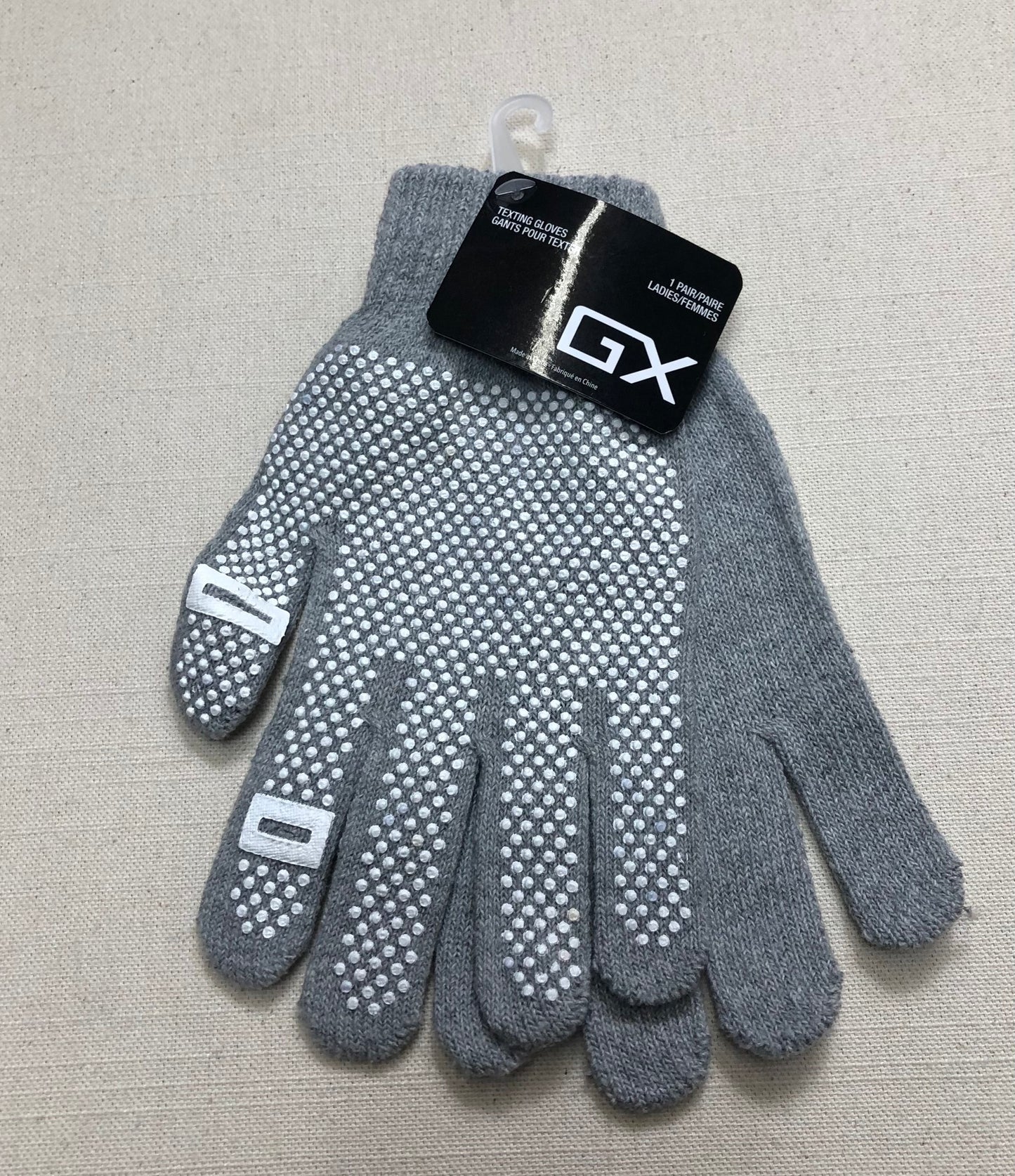 Grey  GX Texting Gloves, Adult