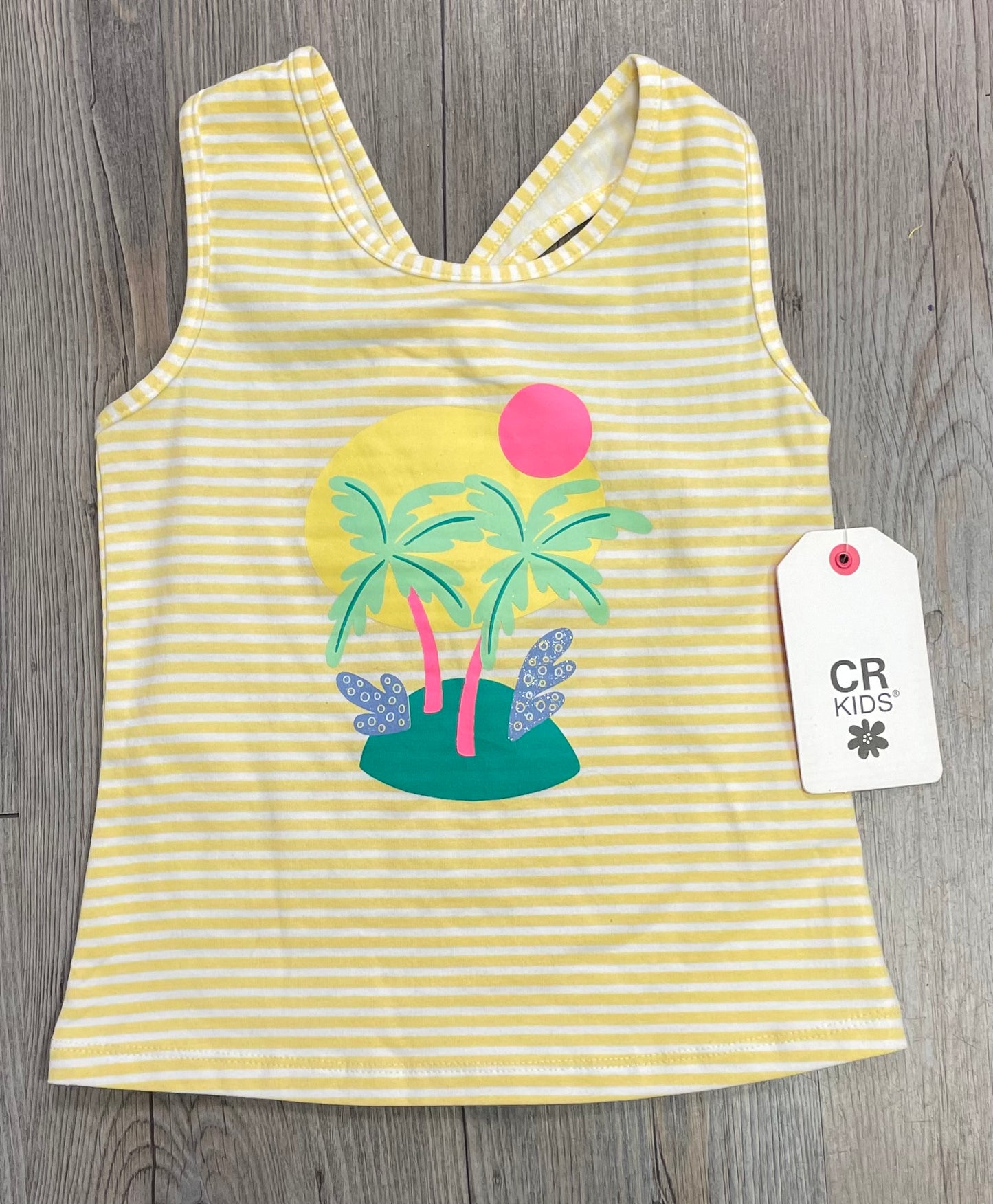 Yellow  CR Kids Tank Top, 4Y