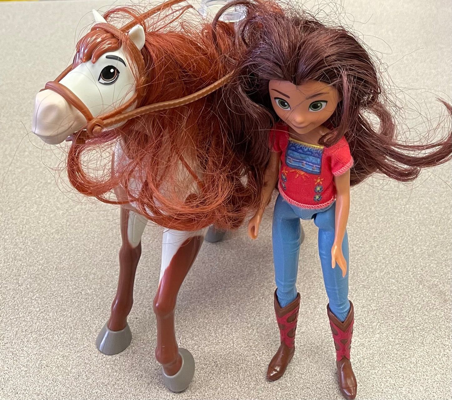 Multi  Horse And Doll  Set, Pre-owned