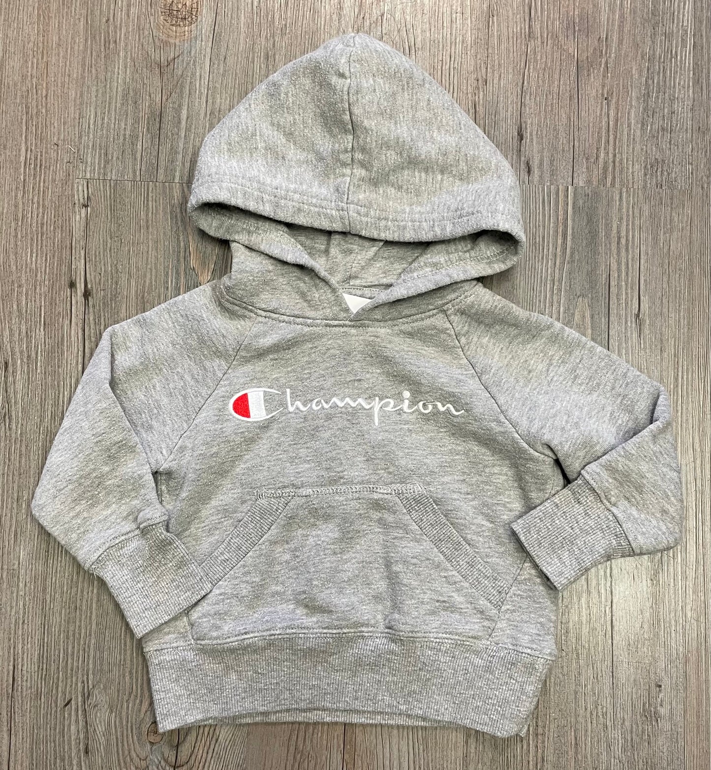 Grey  Champion Pullover Hoodie, 2Y