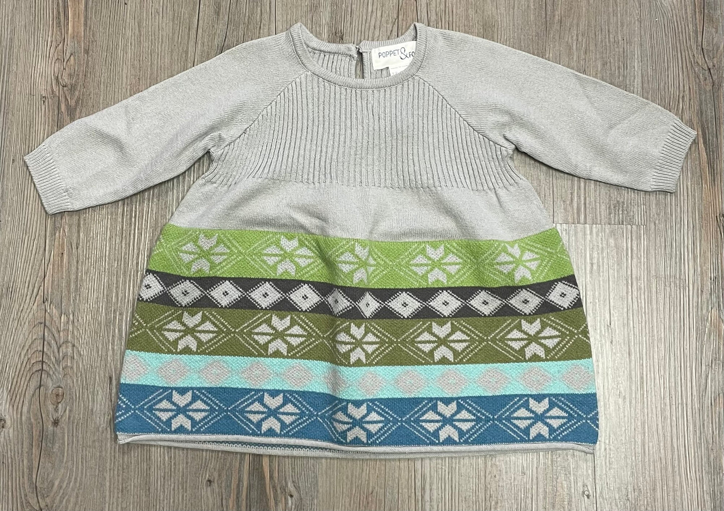 Grey  Poppet & Fox Knit Dress, 12-18M