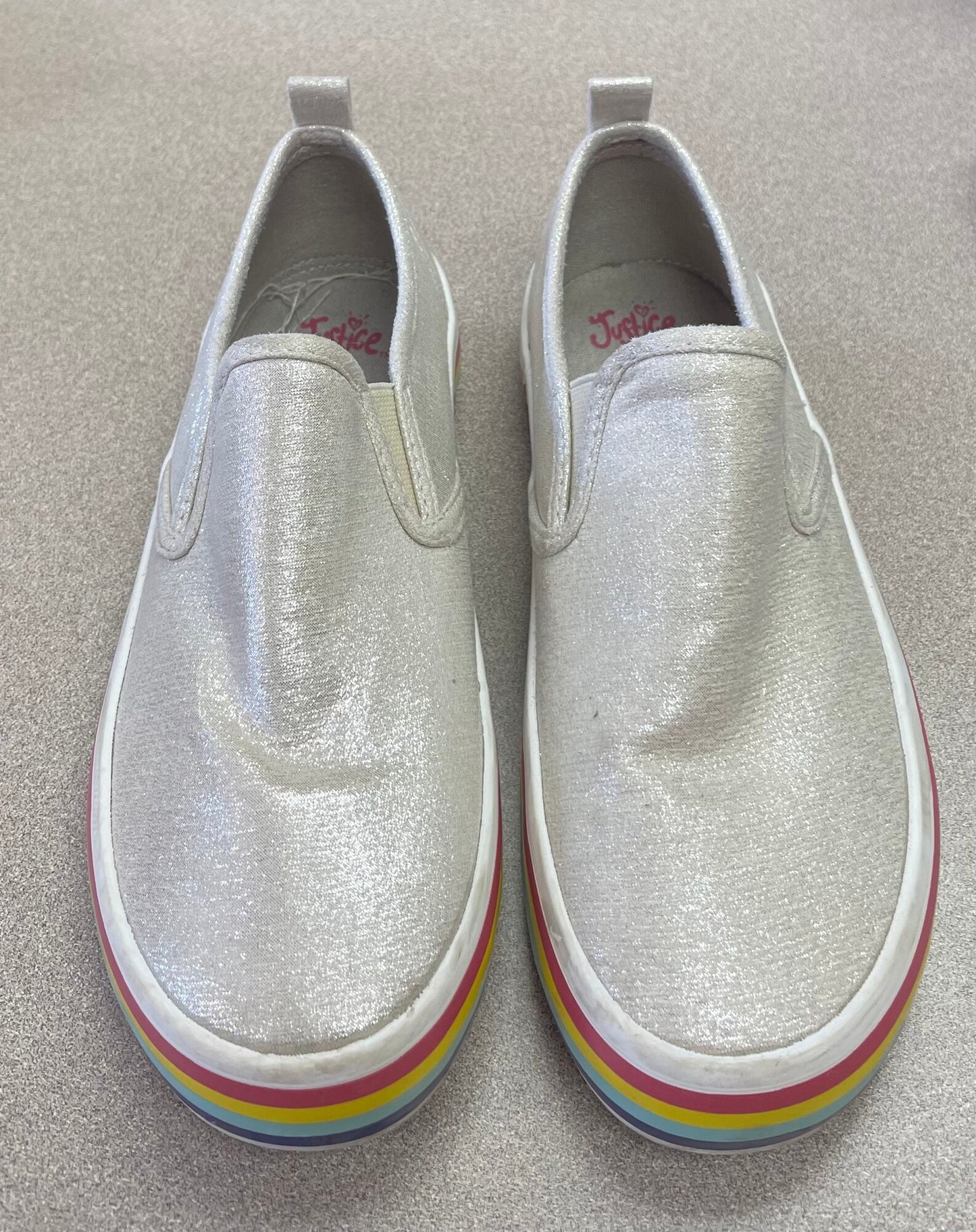 Beige  Justice Brothers Slip On, 1Y