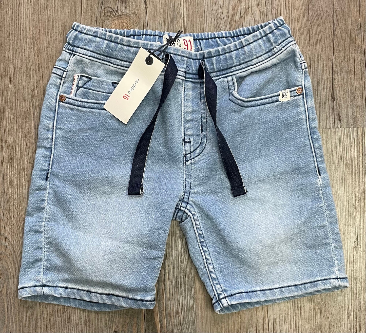 Blue  Noppies Boys Denim Short, 3-4Y