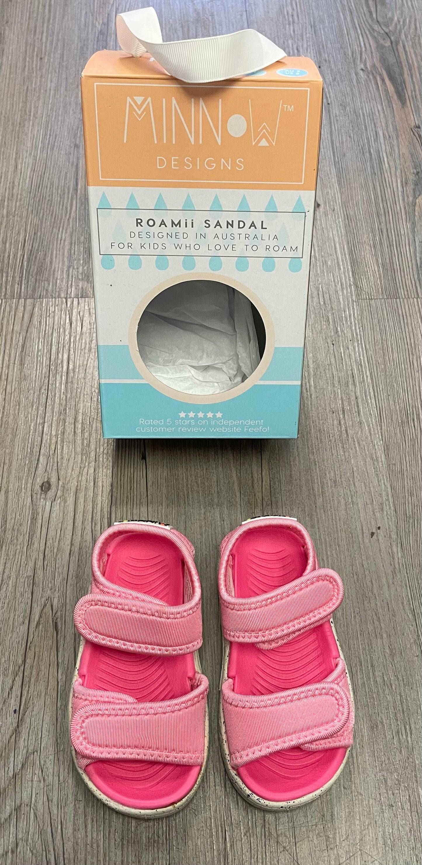 Pink  Minnow Etty Sandals, 6T