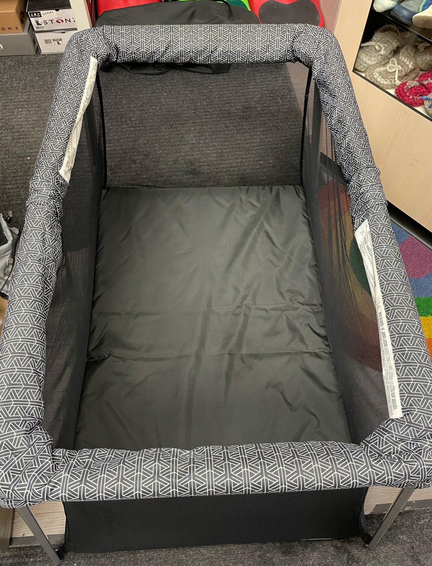 Black  Cosco Easy Go Play Yard, Pre-owned