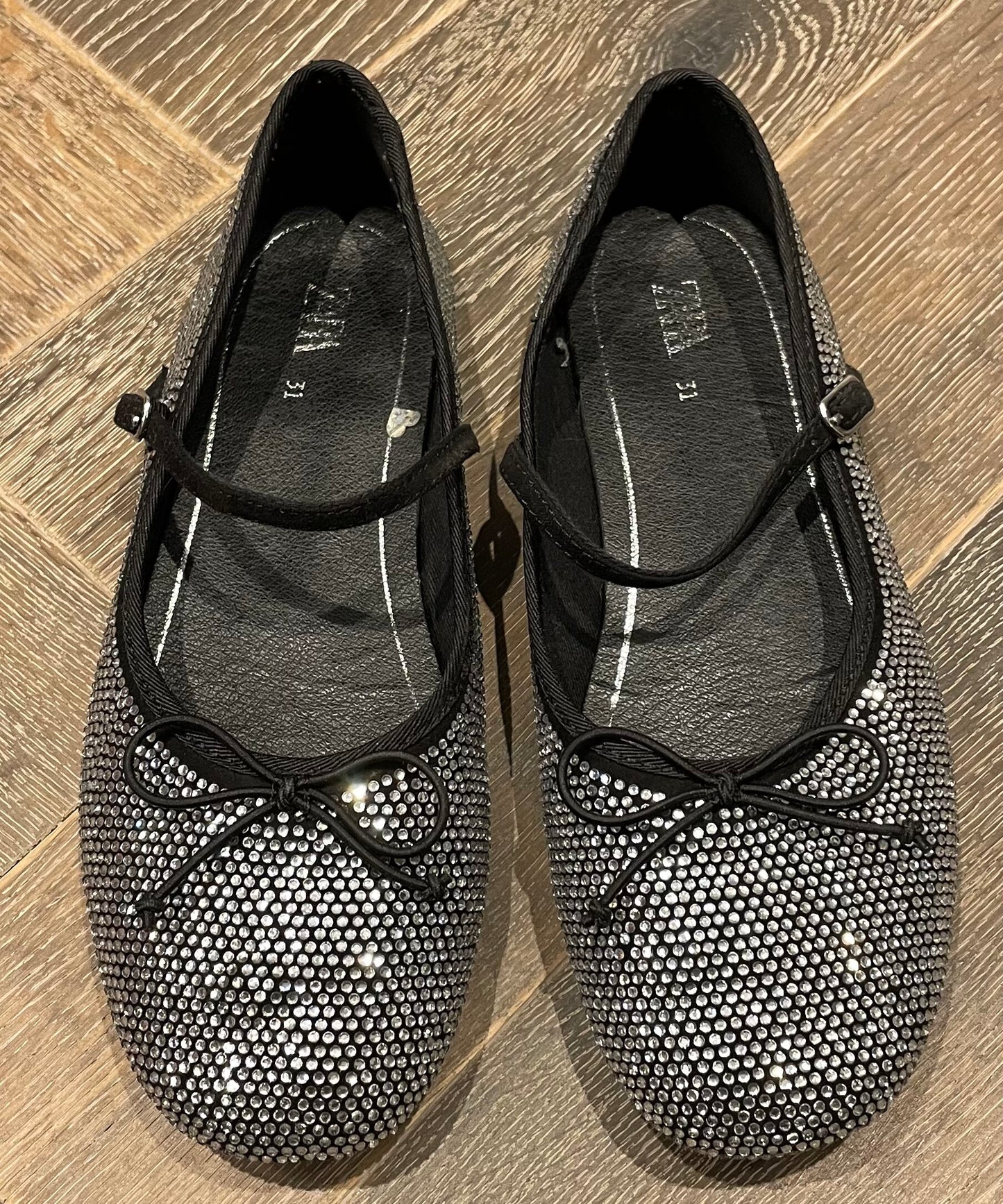 Silver  Zara  Fllat Shoes, 13Y