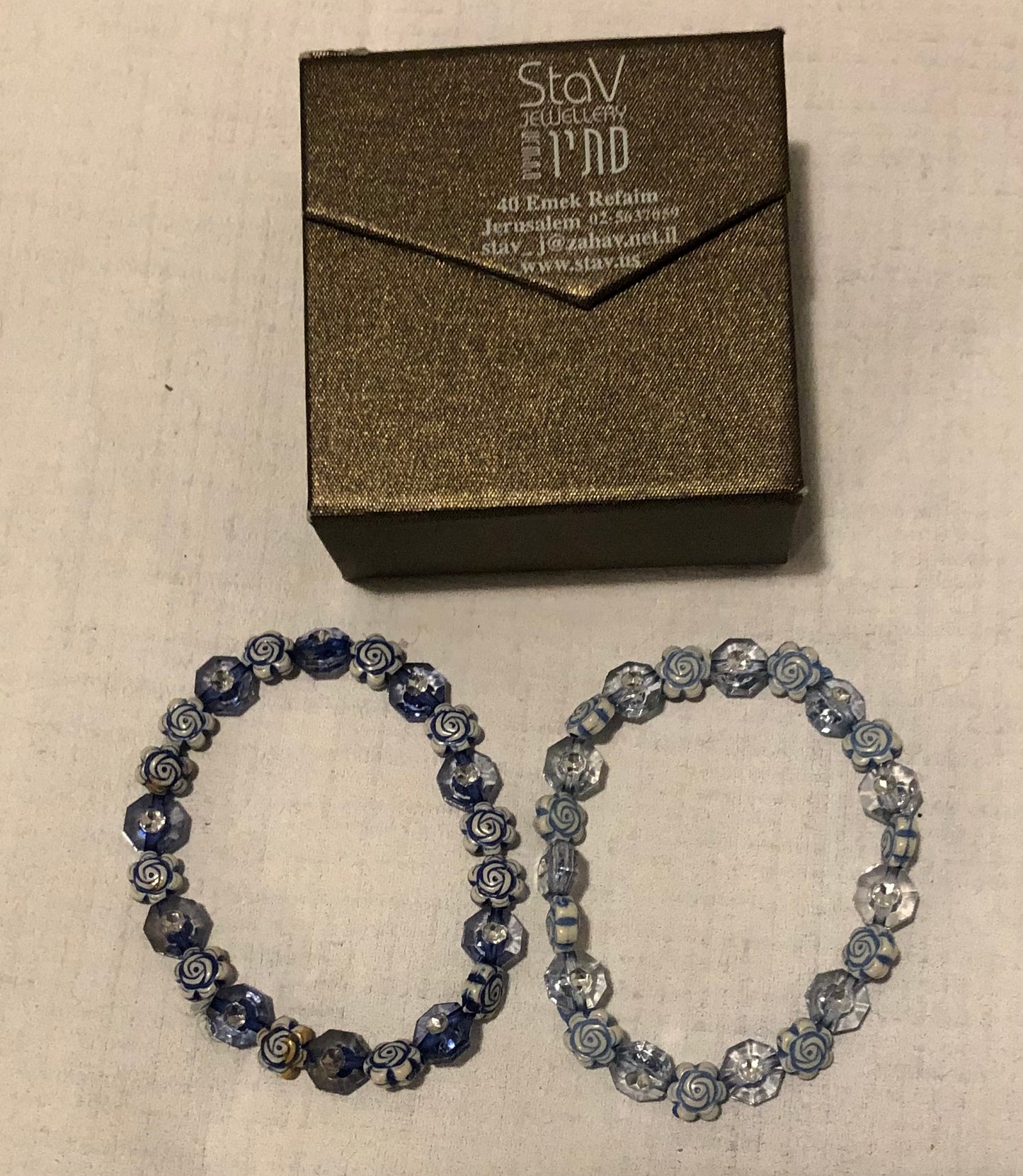 Blue  Friendship Bracelets, 2 Pcs