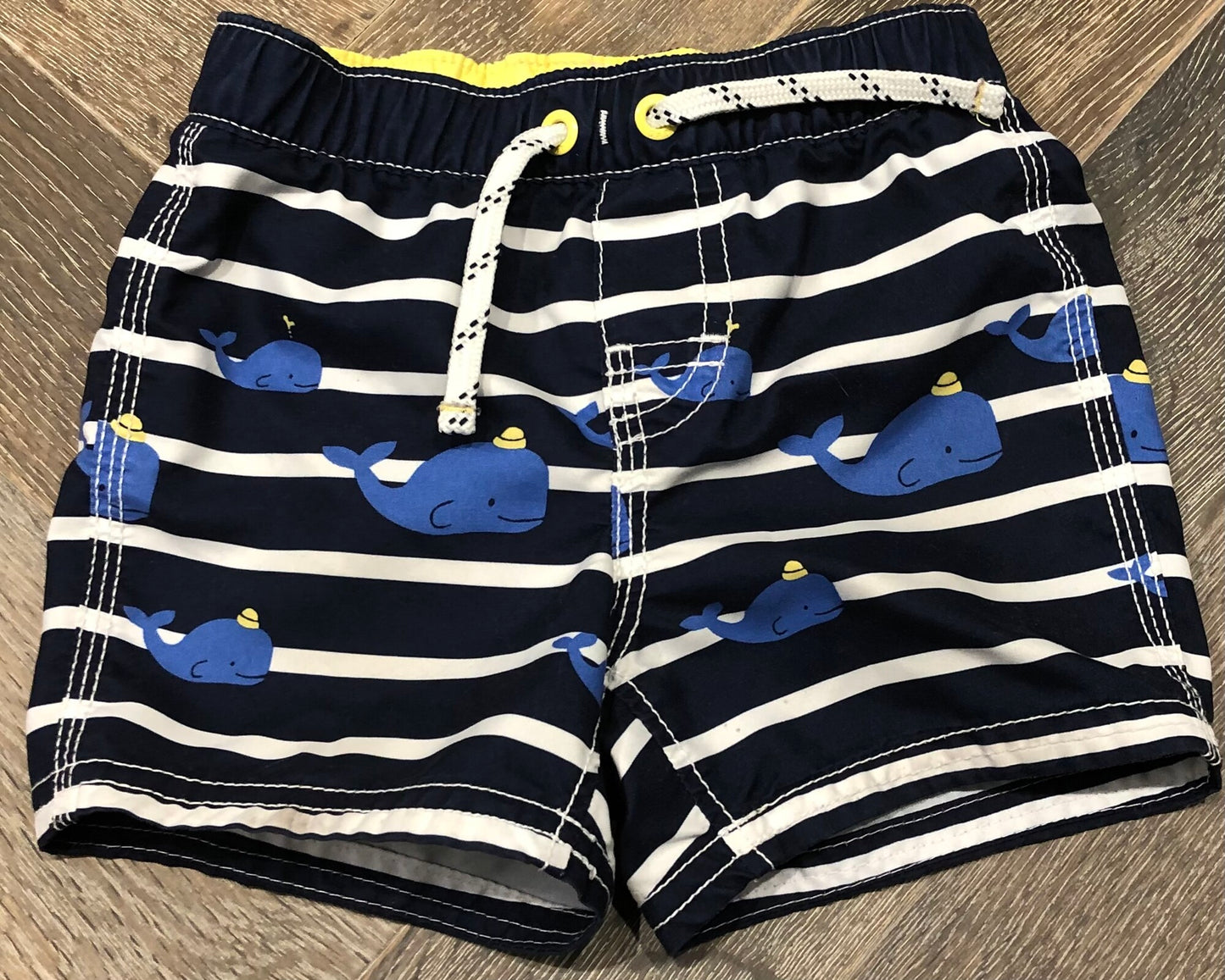 Navy  Gap Swimming Trunk, 12-18M