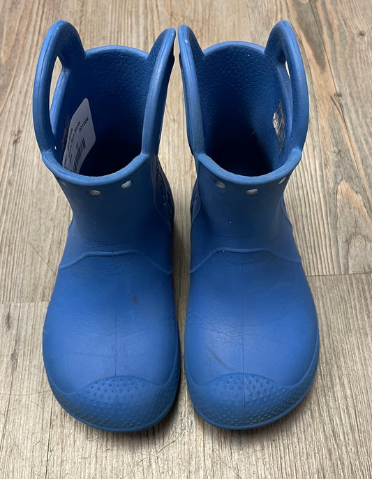 Blue  Crocs Rain Boots, 8T
