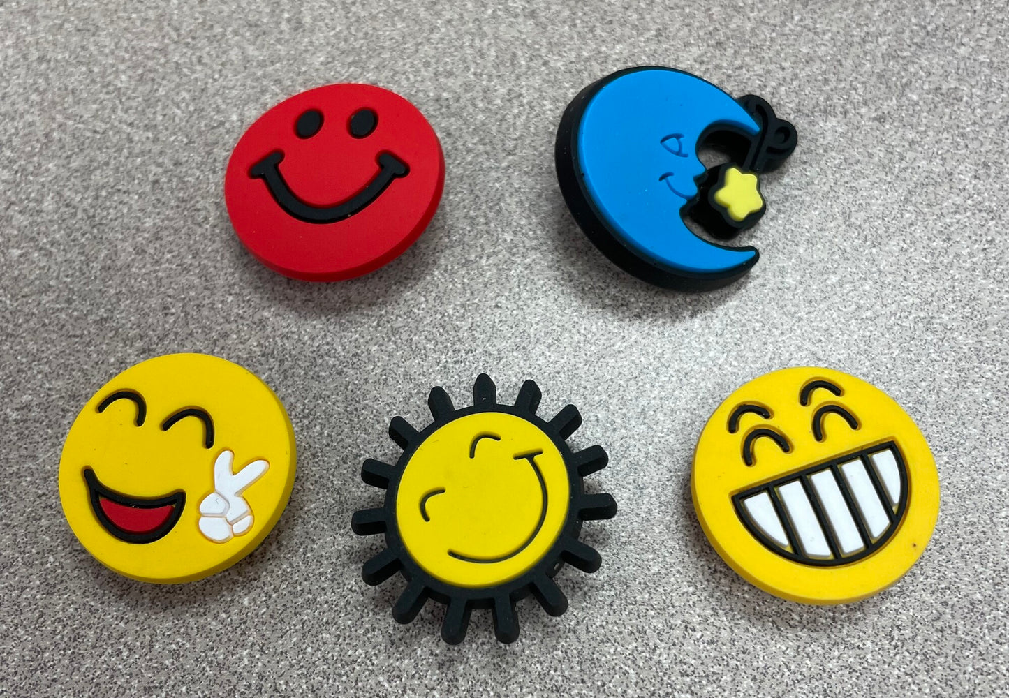 Multi  Jibbitz Smiley Faces, None