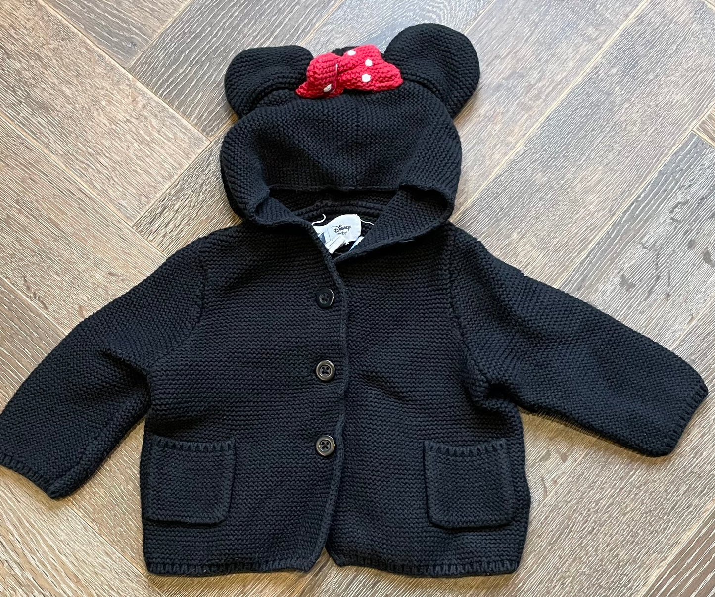 Black  Gap Disney Knit Hoodie, 3-6M