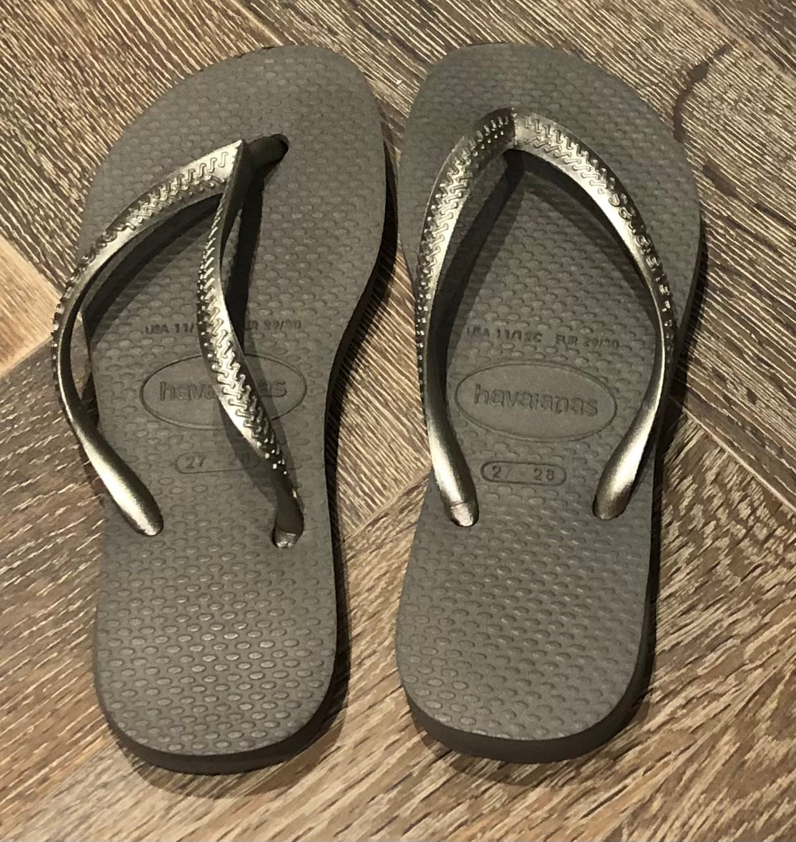 Grey  Havaianas Flip Flop, 10T