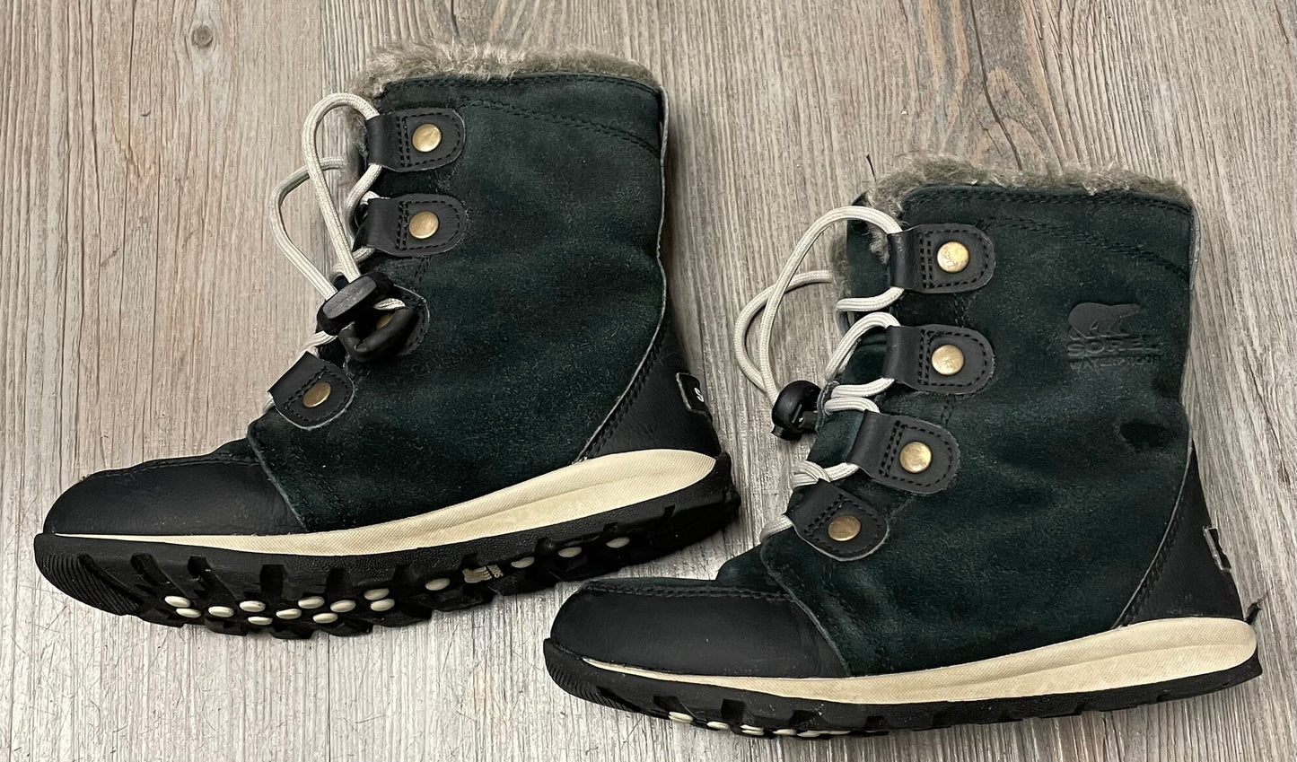 Black  Sorel Winter Suede Boots, 13Y