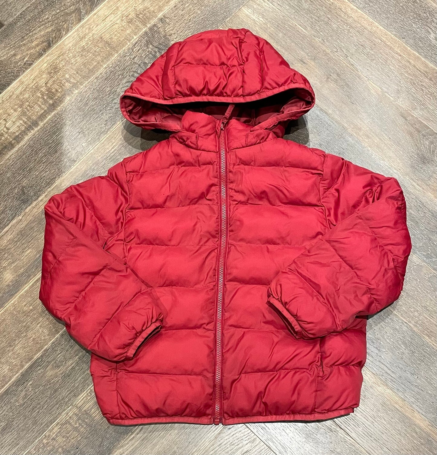 Red  Uniqlo Pufftech Jacket, 5-6Y