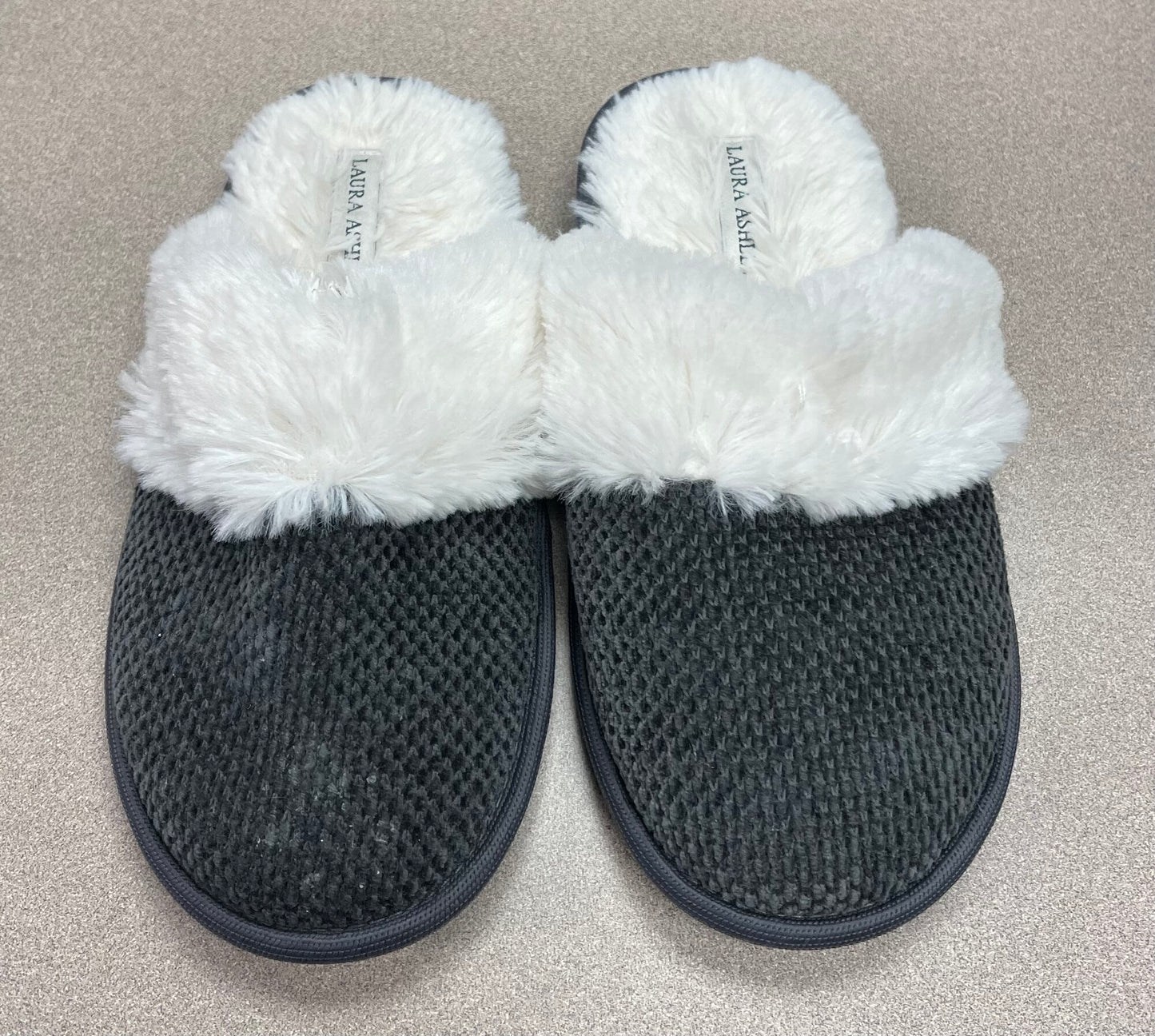 Grey  Laura Ashley Indoor Slipp, 5-6Y