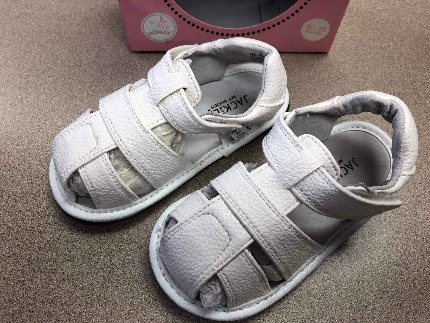White  Jack And Lily Sandals, 30-36M