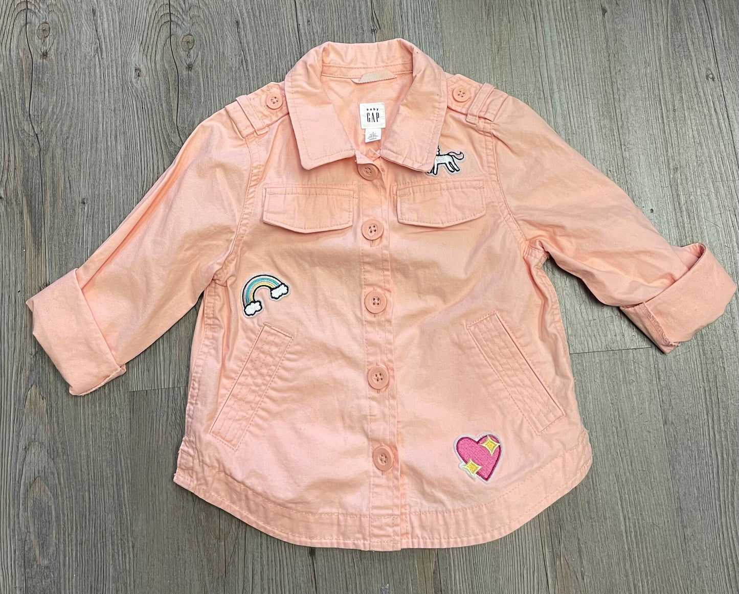 Coral  Gap Botton Down Jacket, 3Y