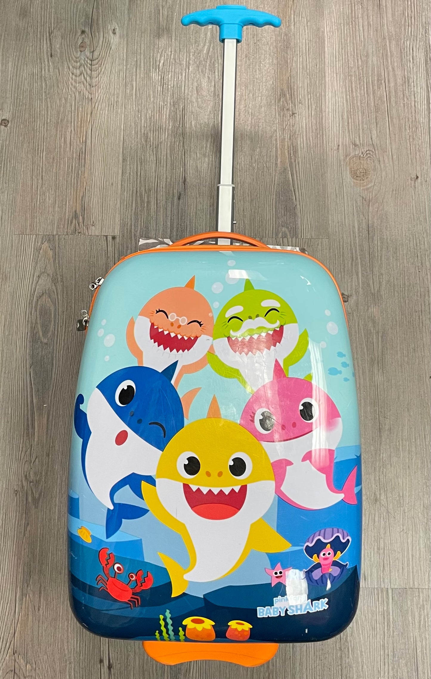 Blue  Heys Baby Shark Luggage, Pre-owned