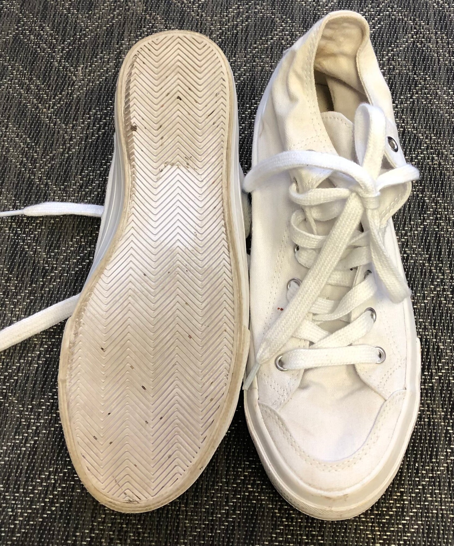 White  H&M Lace Up Shoes, 6Y