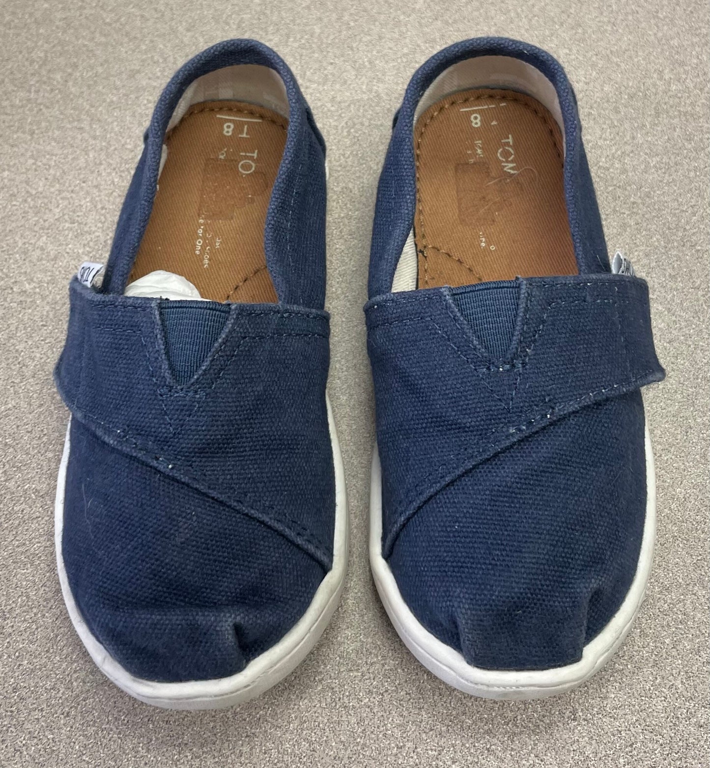 Navy  Toms Slip On Shoes, 8T
