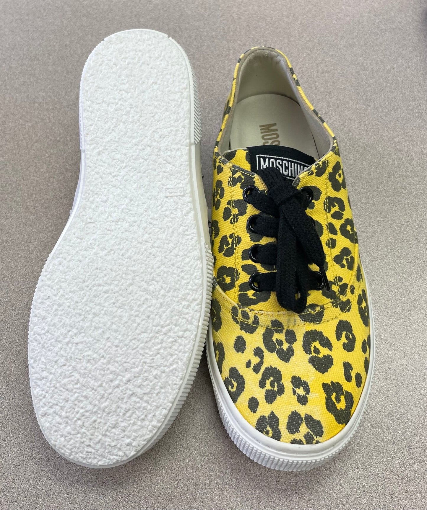 Yellow  Moschino Leopard Print Sh, 1Y