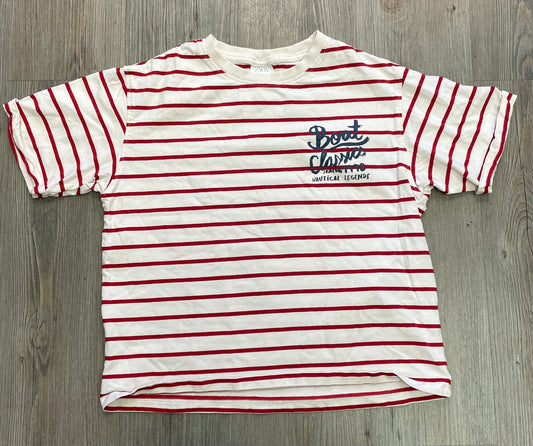 Red/whit  Zara Cropped Tee, 9-10Y