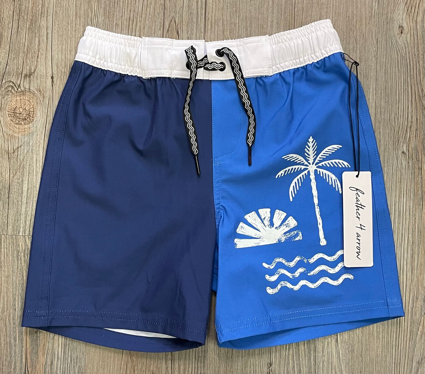 Blue  F4A Indo Boardshort, 6Y