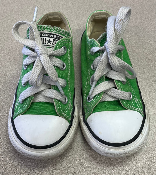 Green  Converse Lace Up Sneaker, 7T
