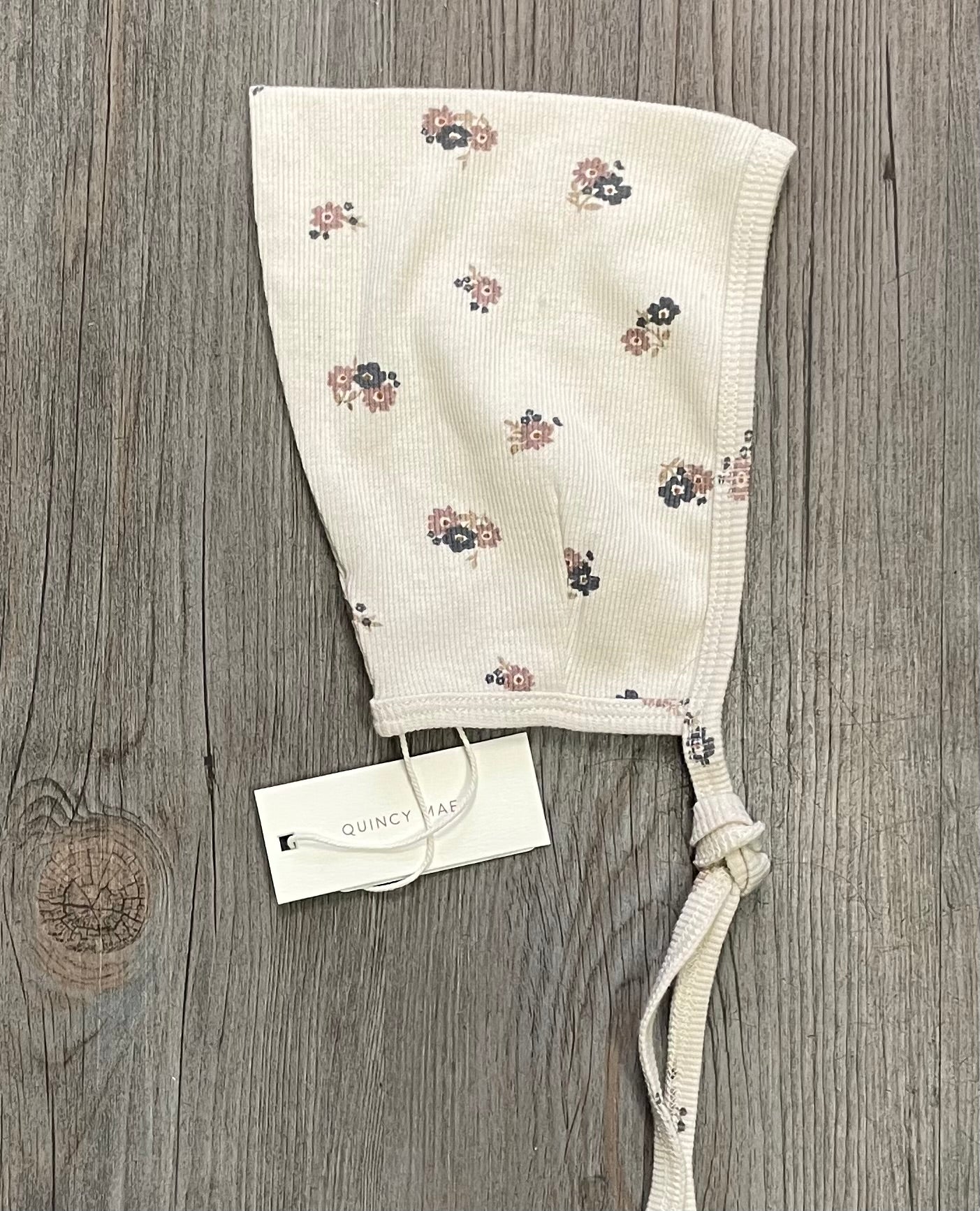 Natural  Quincy Mae Baby Bonnet, 3-6M