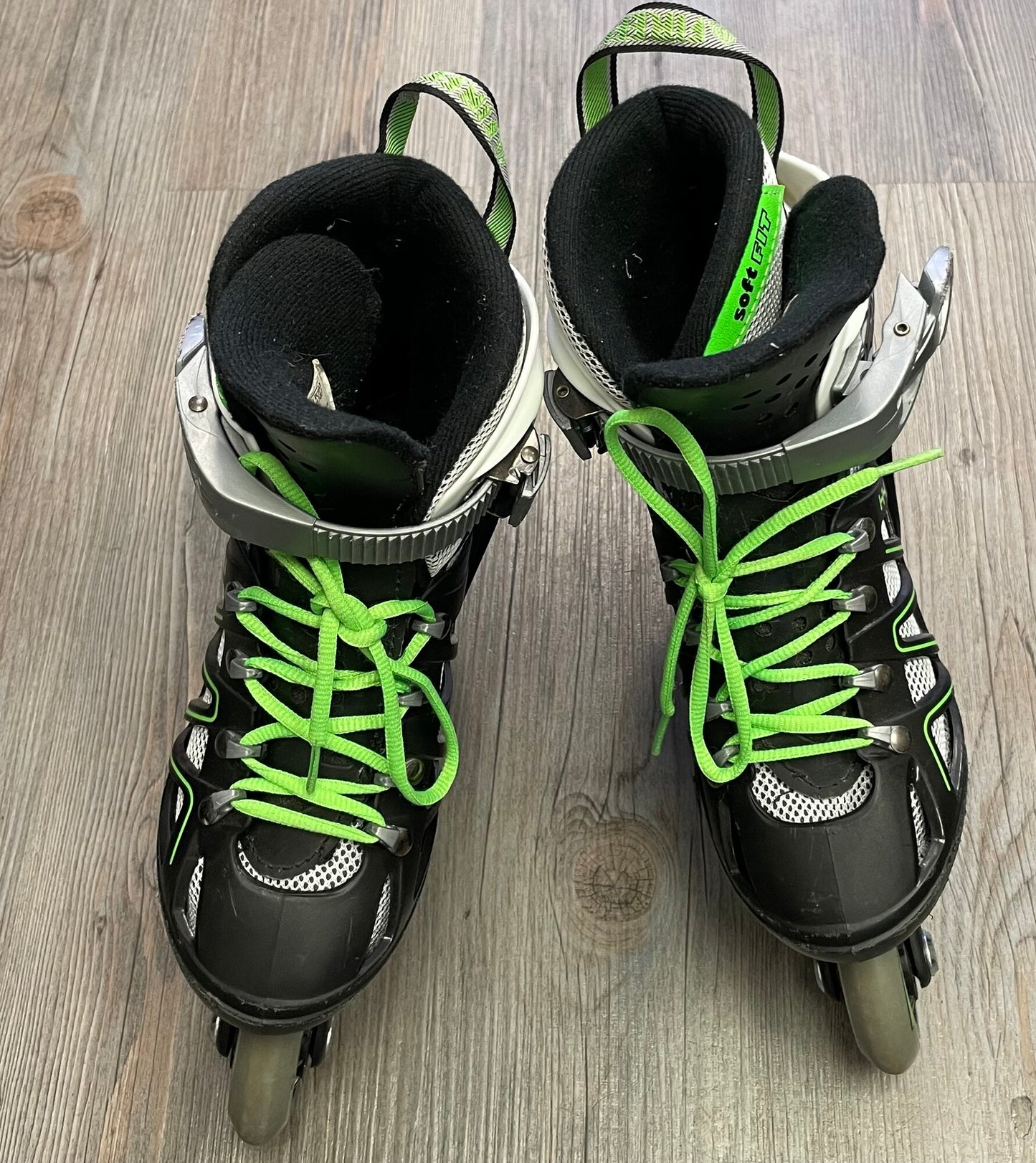 White/bl  Firefly Roller Blades, 12-1.5Y