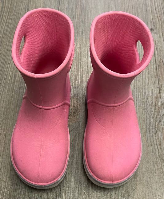 Pink  Crocs Rain Boots, 9T