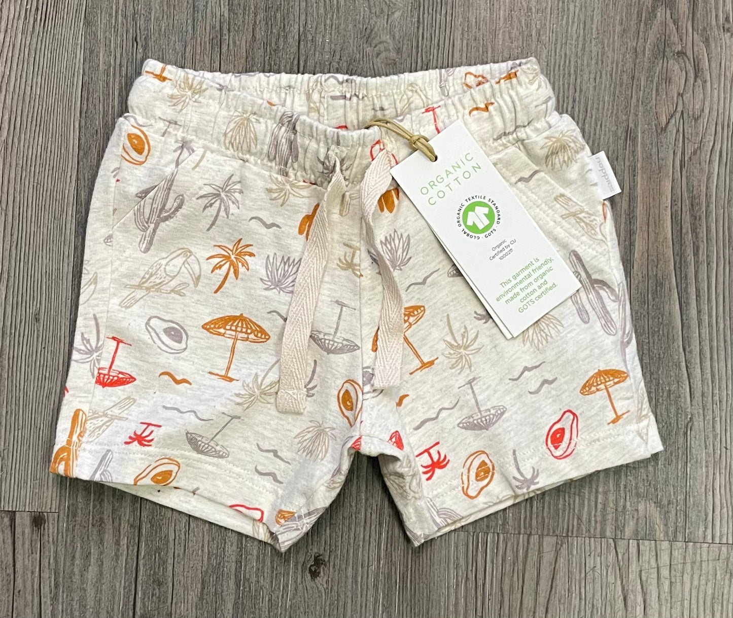 Oatmeal  Noppies Baby Short, 1-2M