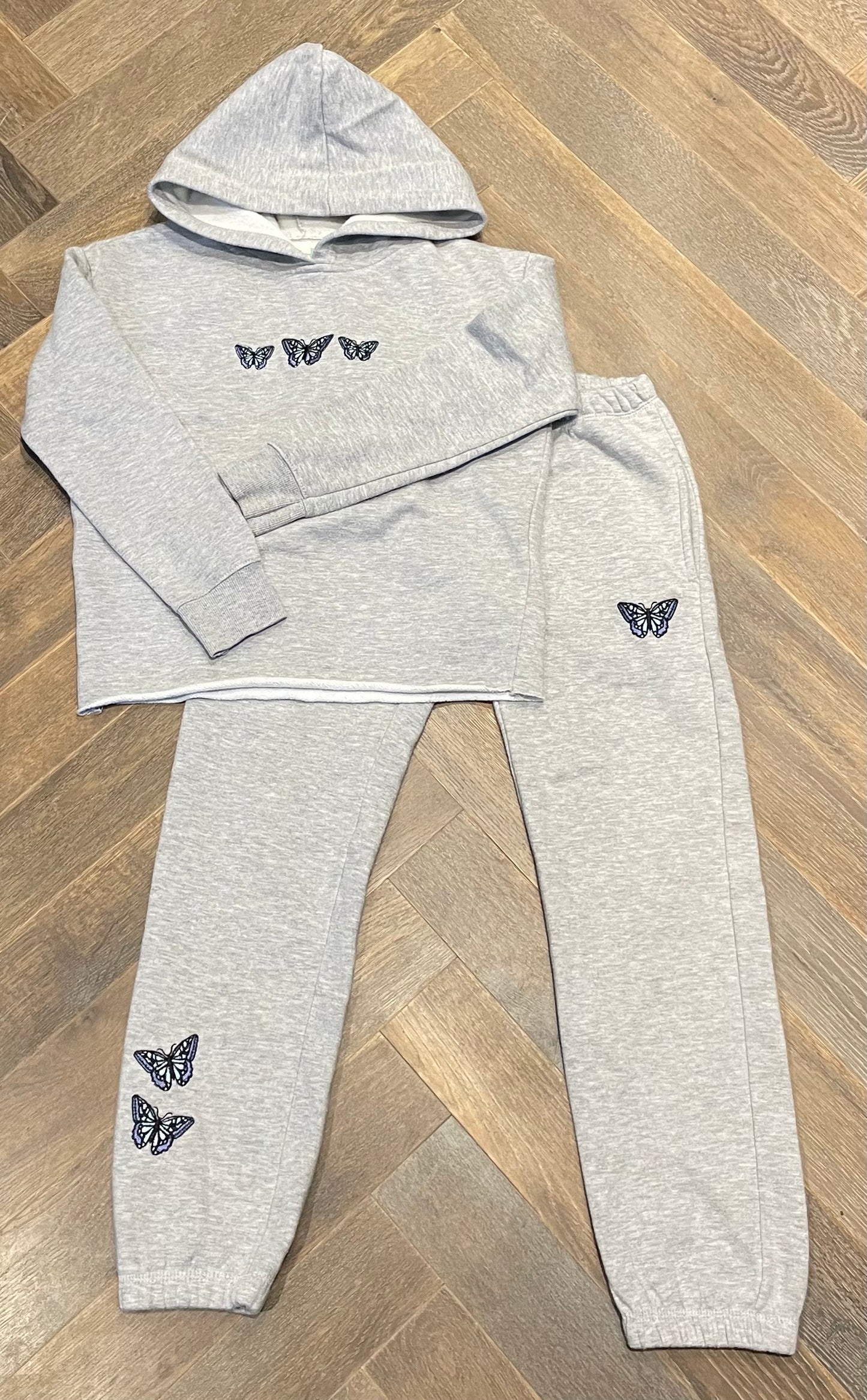 Grey  Vintage Havana Sweat Set, 14Y