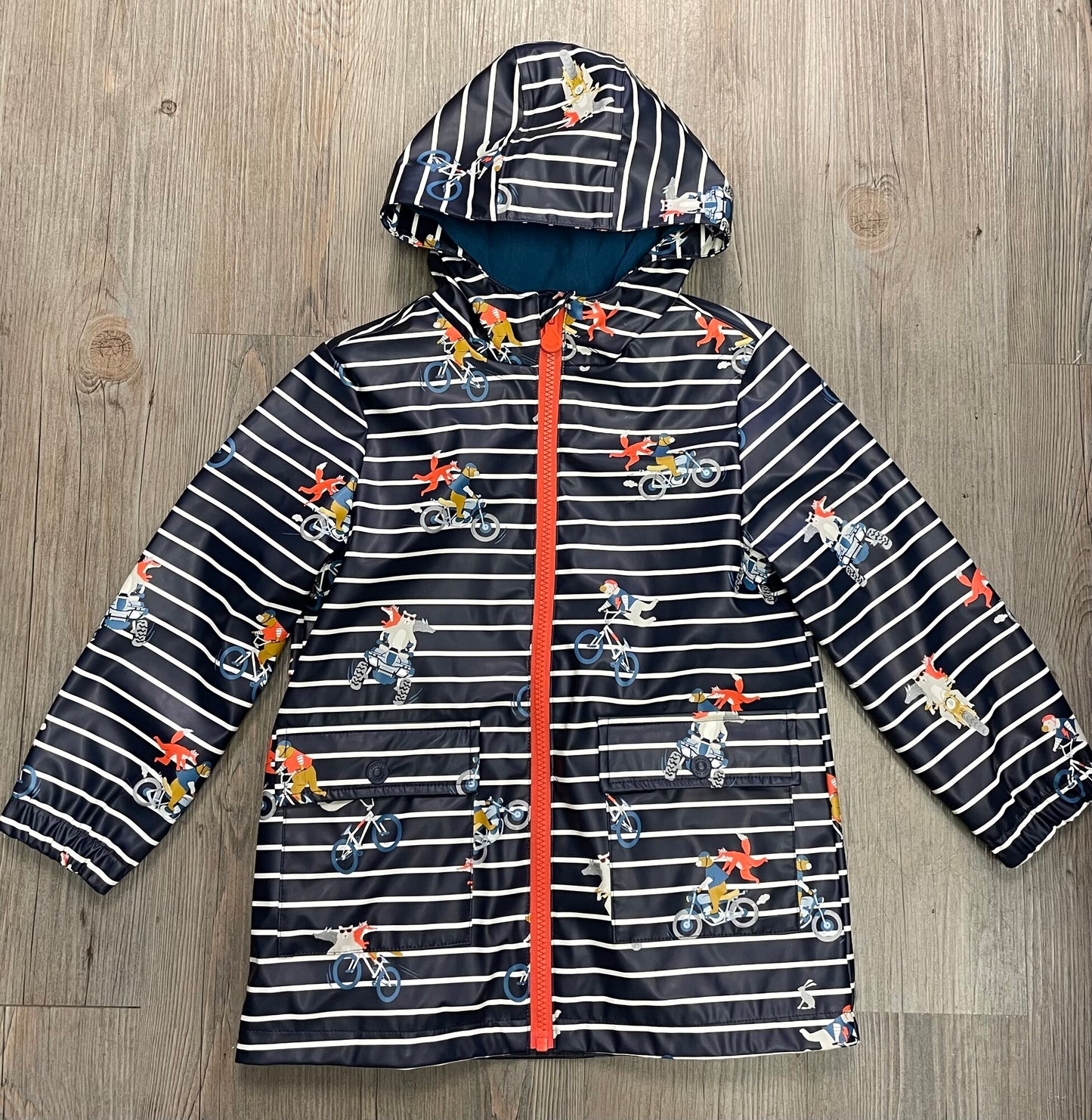 Navy  Joules Fleece Rain Jacket, 6Y