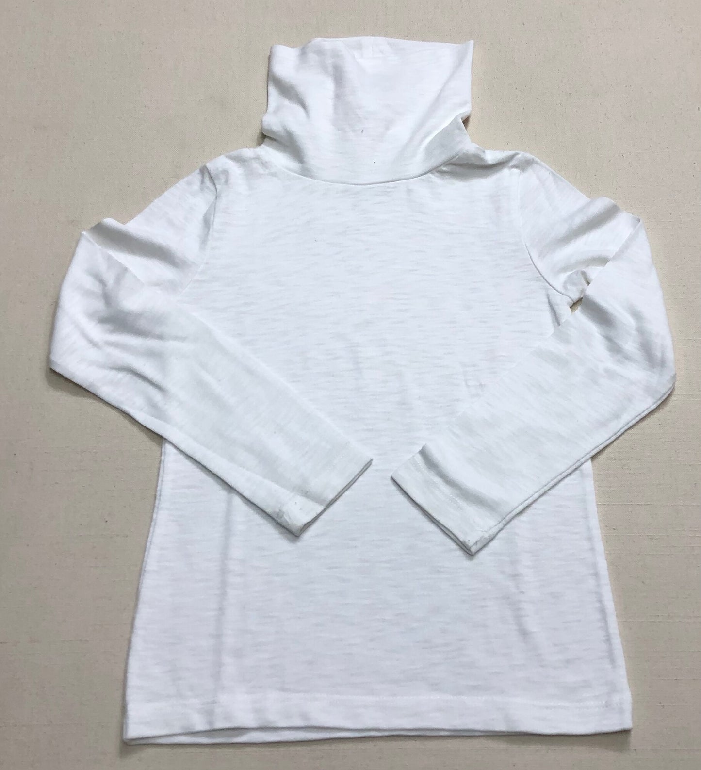 White  Crewcut Turtleneck, 4-5Y