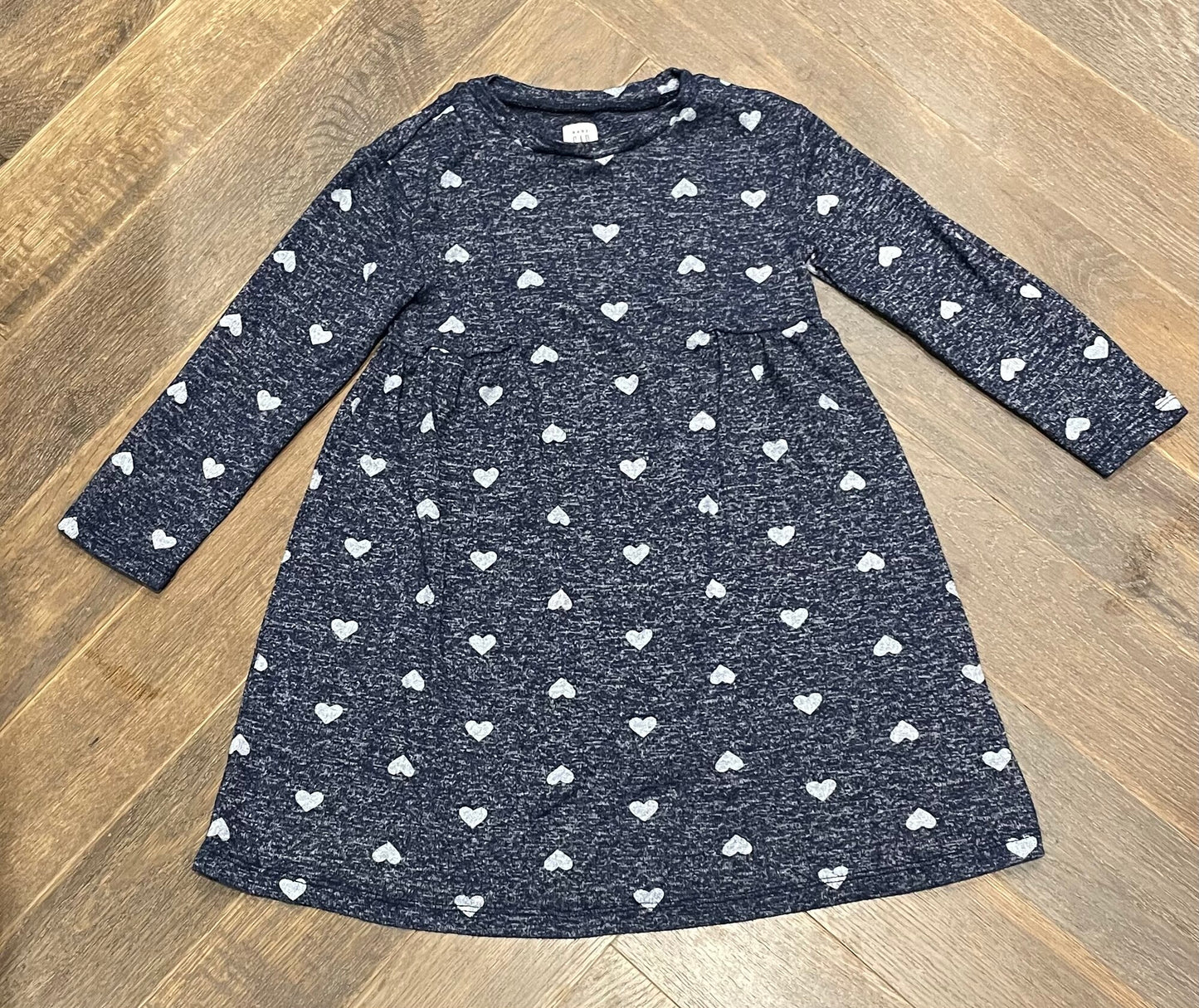 Navy  Gap LS Dress, 4Y