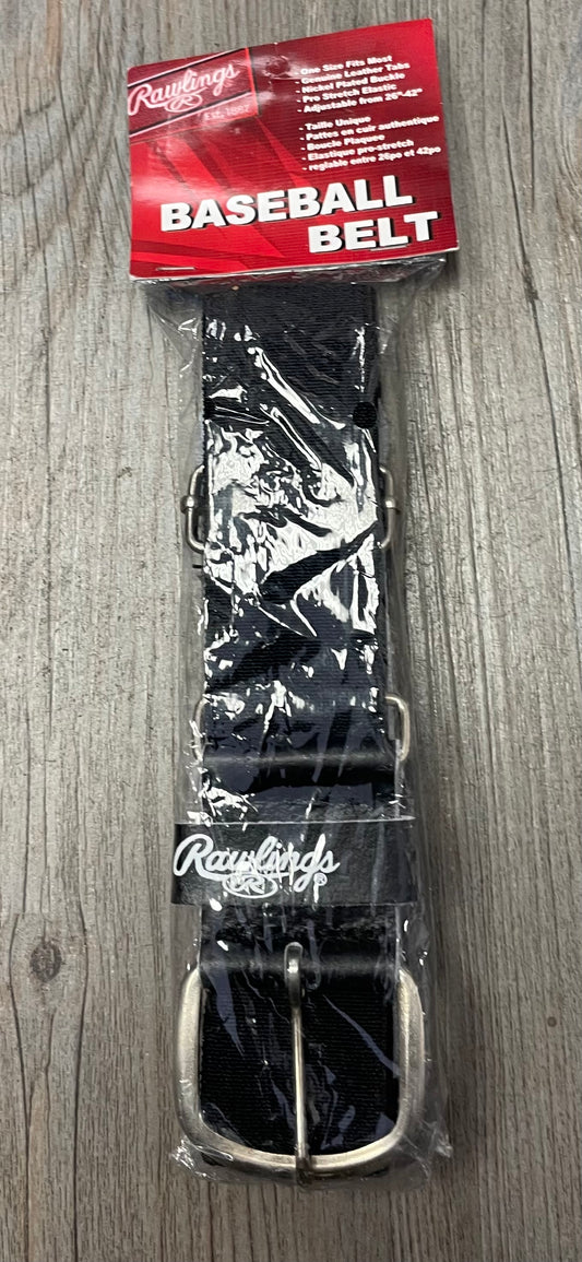 Black  Rawlings Baseball Belt, Youth