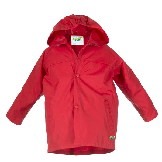 Red  Splashy Rain Jacket, 4Y