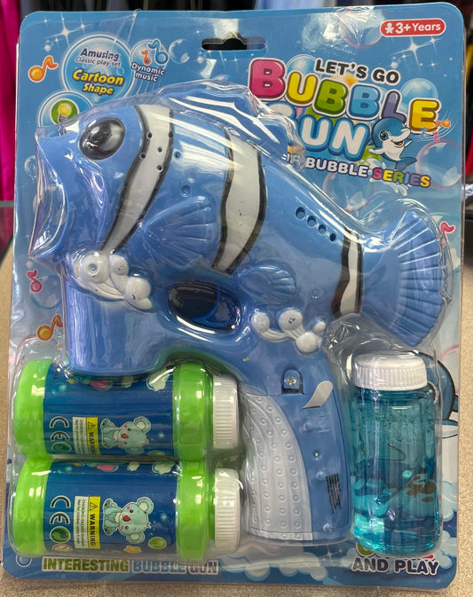 Blue  Bubble Gun - Fish, NEW!